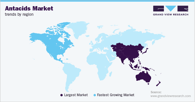 Antacids Market Trends by Region 各地区抗酸剂市场趋势