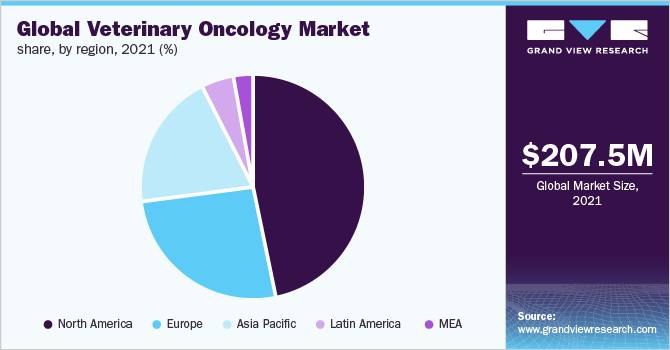 Global veterinary oncology market share by cancer type, 2019 (%) 全球兽医肿瘤学市场