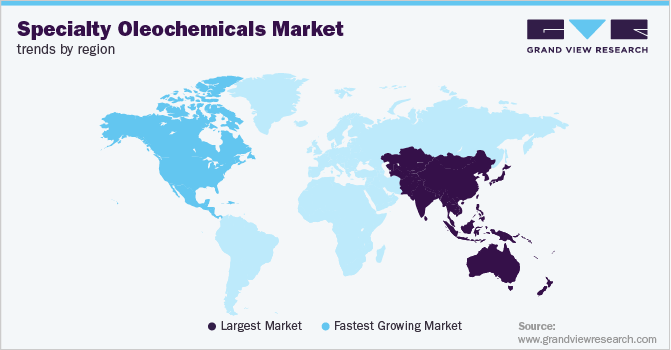 Specialty Oleochemicals Market Trends by Region 各地区特种油脂化学品市场趋势
